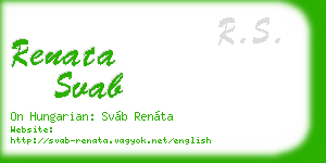 renata svab business card